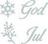 LICHIDAR STOC - 1 - 662158 Set 4 cuttereThinlits - God Jul / Happy Christmas TAIE SI EMBOSEAZA - Sizzix