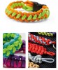 35051 - Set 2 sfori pentru impletit gri/roz + 2 catarame plastic - PARACORD Hotex