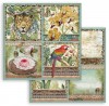 SBBS28 - Bloc 10 coli scrapbooking cu 2 fete, 20.3x20.3cm, 190gr - Amazonia - Stamperia