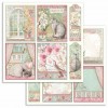 SBBL81 - Bloc 10 coli scrapbooking cu 2 fete, 30.5x30.5cm, 190gr. Orchids and Cats - Stamperia