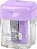 FC182801 Ascutitoare plastic simpla cu container pastel Faber-CAstell