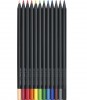 116412 Creioane colorate 12 culori Black edition - Faber Castell