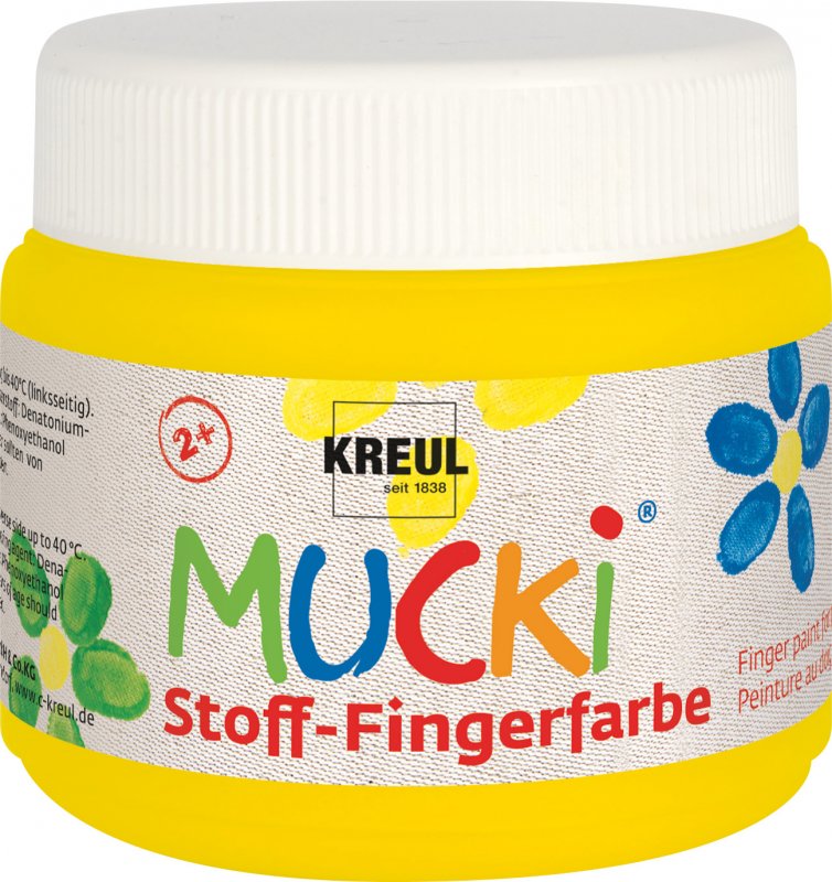 Vopsele pentru pictura cu mana pentru materiale textile - Finger paint MUCKI - 150 ml - Kreul