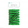 CEOZ-105 Set 8 clestisori cu glitter verde 4.8 cm - DP CRAFT