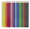 FC112423 Set 24 creioane colorate in cutie metalica Grip 2001 - Faber-Castell