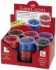 185418 Ascutitoare plastic dubla cu container Twist Off Rosie/Albastra - Faber-Castell