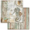 SBBL64 - Bloc 10 coli scrapbooking cu 2 fete, 30.5x30.5cm, 190gr. - Sea World - Stamperia