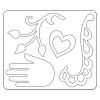LICHIDARE STOC - G - 658472 Cutter Sizzlits Large - Flourish, Hand, Heart & Vine - Sizzix