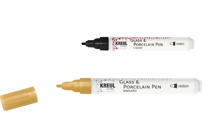 Marker Kreul Medium pentru sticla si portelan, varf mediu 2-4