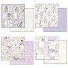 SBBL21 - Bloc 10 coli scrapbooking cu 2 fete, 30.5x30.5cm, 170gr. Lilac flowers - Stamperia