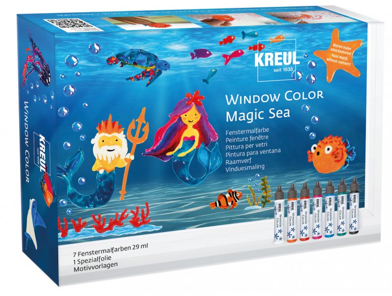 42940 Set culori de sticla Magic Sea pentru copii - Kreul
