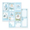 SBBL40 - Bloc 10 coli scrapbooking cu 2 fete, 30.5x30.5cm, 170gr. - Baby Boy - Stamperia