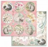 SBBL81 - Bloc 10 coli scrapbooking cu 2 fete, 30.5x30.5cm, 190gr. Orchids and Cats - Stamperia