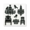 15 - 657777 Set 7 cuttere si 7 stampile - Chandeliers - by Hero Arts