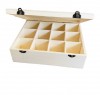 12C - Cutie ceai 12 compartimente , lemn - 30 X 24.3 x 9 cm - RIL.