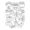 LICHIDARE STOC - G - 663090 Set 12 cuttere Thinlits - Frightening Faces - Sizzix