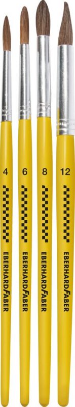 EF579922 Set 4 pensule NR. 4/6/8/12 varf rotund - EBERHARD FABER