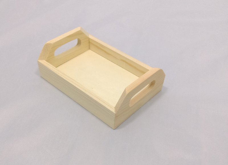 Mini tavita de lemn cu manere - KL93 - Pentart