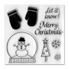 LICHIDARE STOC - D - 658209 Set 7 cuttere si 7 stampile - Mittens and Snow Globe - by Stephanie Barnard